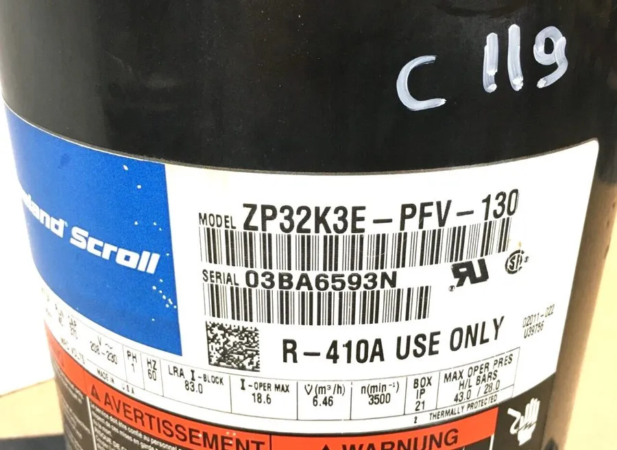 Компрессор Copeland 2.5-3 Ton Scroll Compressor ZP32K3E-PFV-130 / ZP32K3E-PFV-83