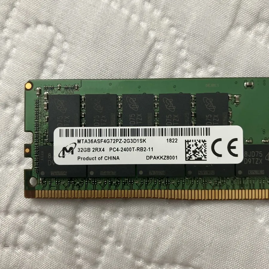 Модуль памяти 4x Micron HPE 32GB DDR4-2400 ECC RDIMM MTA36ASF4G72PZ-2G3 819412-0
