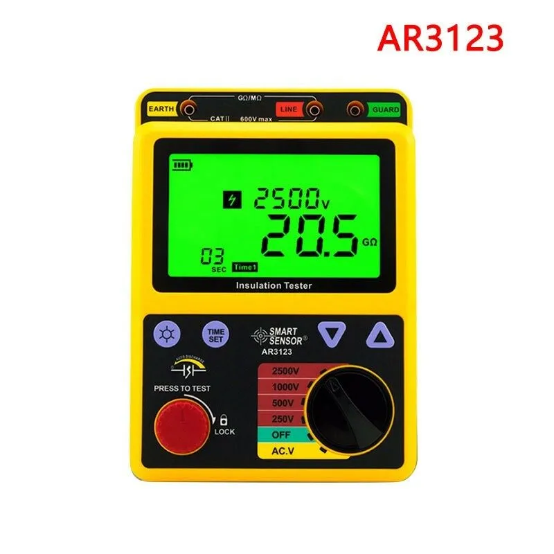 Тестер AR3123 Digital Insulation Tester 250~2500V Megohmmeter With Large LCD ot2
