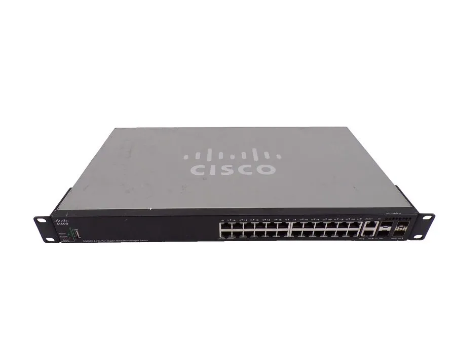 Коммутатор Cisco SG350X-24-K9 V01 24-Port Gigabit Stackable Managed Switch