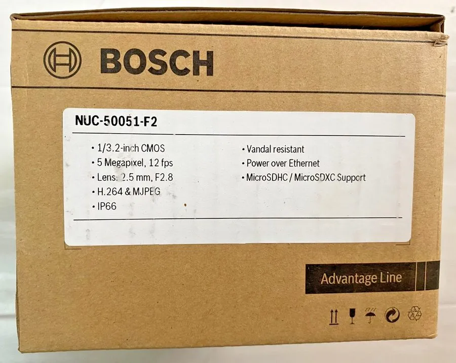 Объектив Bosch NUC-50051-F2 5MP 2.5mm F2.8 IP Dome Camera