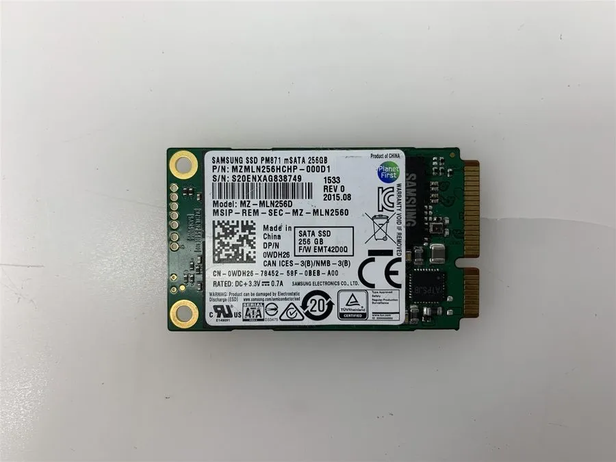 SSD-накопитель SAMSUNG PM871 256GB mSATA SSD MZ-MLN256D, Grade A+, SKU 11038