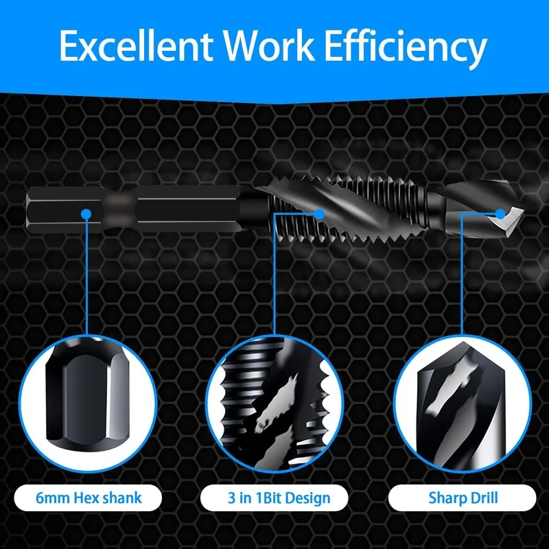 Режущий инструмент Metric Tap And Drill Bit Set 2 Taps M4x0.7 HSS 2 Drill Bits 3 — фото лота 2