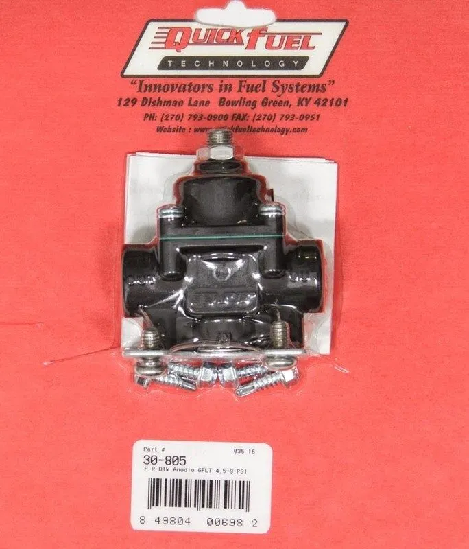 Трубопроводная арматура Quick Fuel 30-805QFT Low Pressure Regulator, Methanol, B