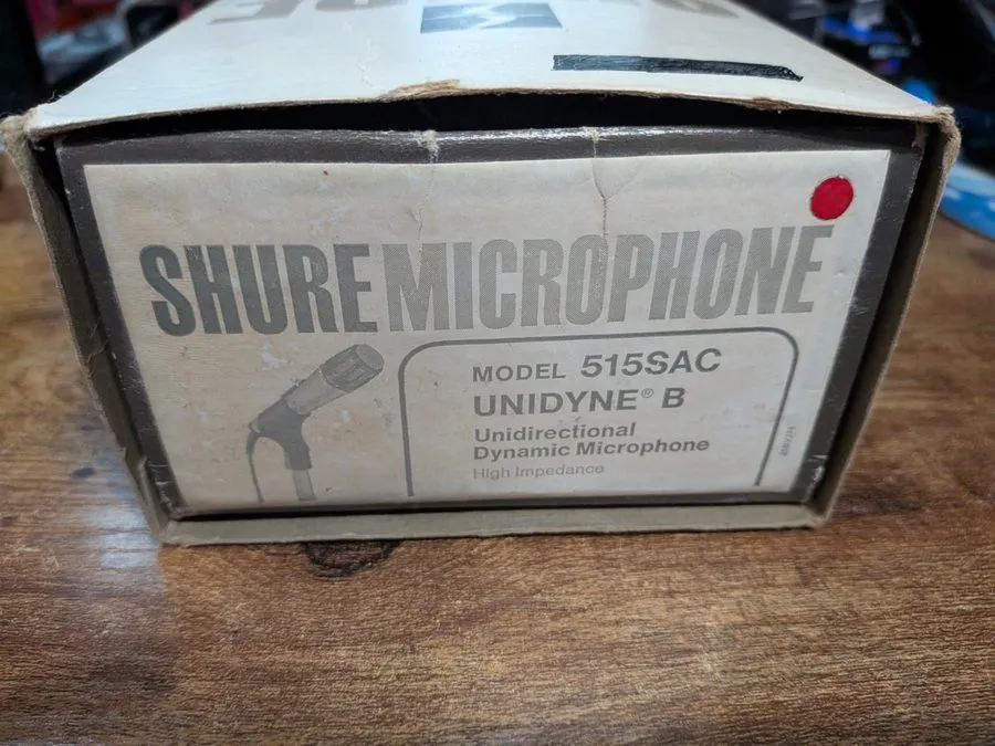 Микрофон Vintage 60s Shure USA Model 515SAC Unidyne B Dynamic Microphone CLEAN — фото лота 1