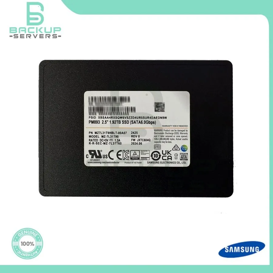 SSD-накопитель Samsung PM893 1.92TB SSD 2.5" SATA 6Gbps MZ-7L31T90 MZ7L31T9HBLT-
