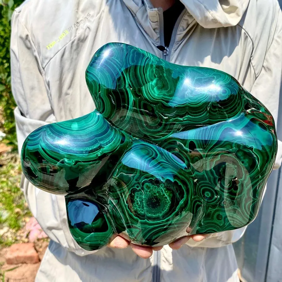 Лабораторный прибор 12.32LB Natural Polished Malachite Mineral freeform specimen
