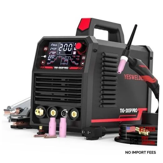Сварочный аппарат 205A Tig Welder with Pulse Large LED Display, TIG-205P Pulsed 