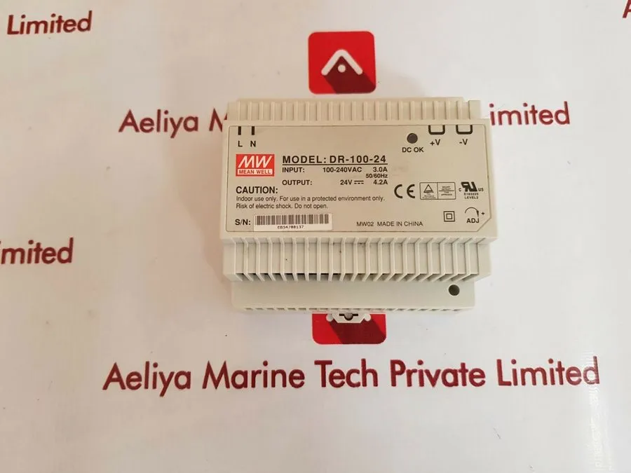 Блок питания Mean Well DR-100-24 Industrial DIN Rail Power Supply 24VDC 4.2A