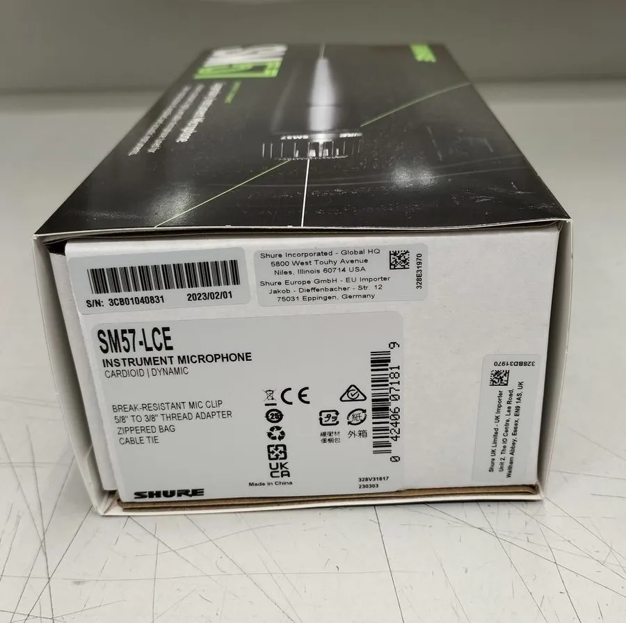 Микрофон Shure Sm57 Studio Microphone 40 Microphone 15KHz SM57-LCE