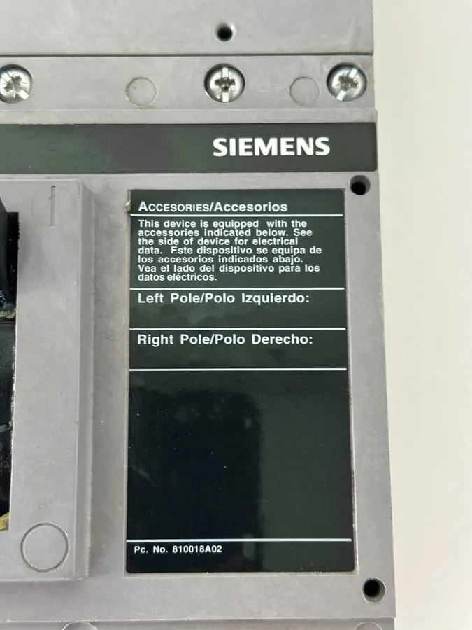 Автоматический выключатель Siemens JXD22B400 400A 2-Pole 240V Sentron Series Cir