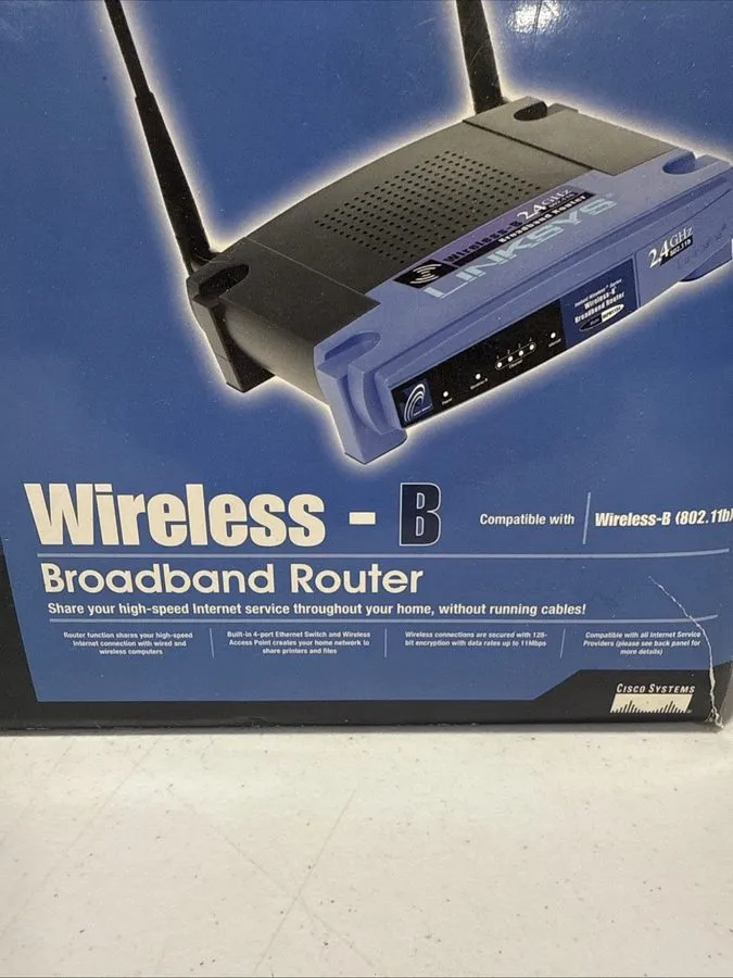 Маршрутизатор LINKSYS BEFW11S4 WIRELESS-B 2.4GHz 4-PORT BROADBAND ROUTER 802.11B