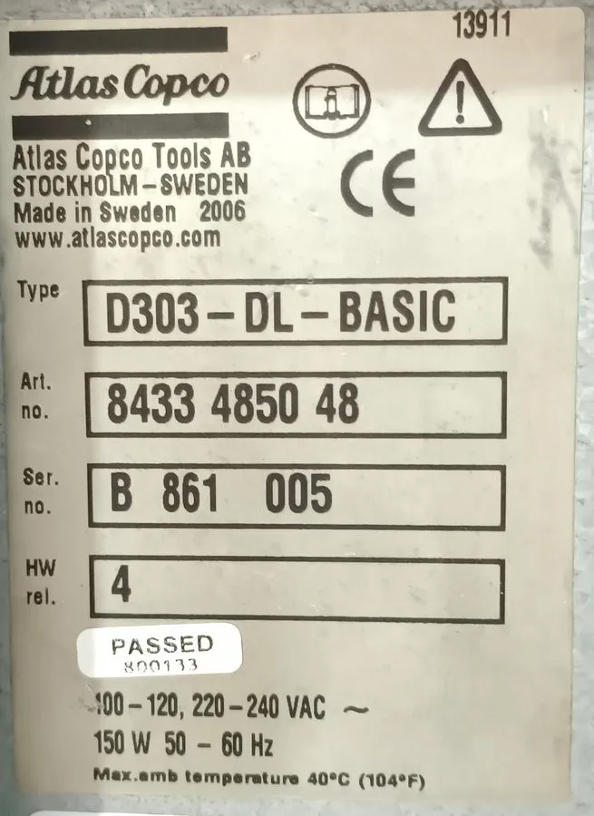 Контроллер Atlas Copco D303-DL-BASIC 8433 4850 48 D303-DL Basic Controller TENSO — фото лота 2