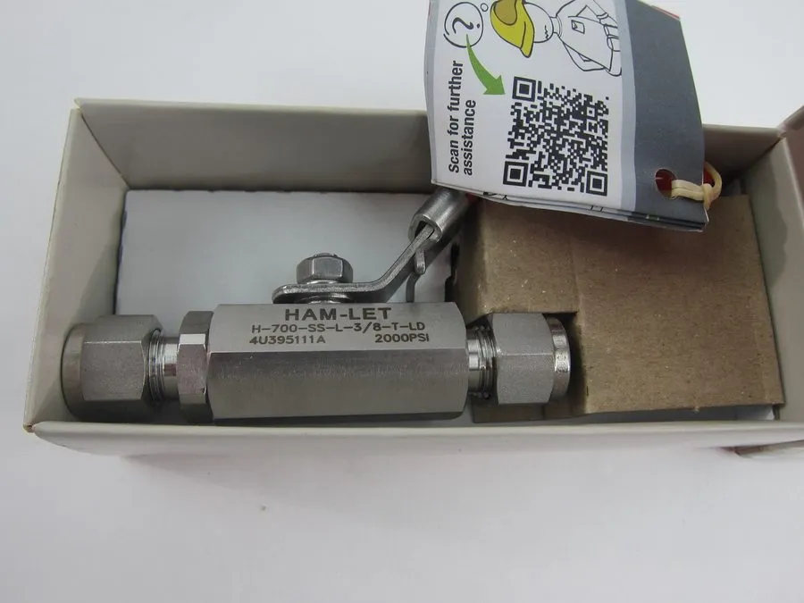 Клапан Ham-Let H-700-SS-L-3/8-T LD Stainless Steel Ball Valve 3/8” Let-Lok Tube 