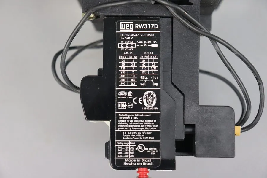 Реле защиты WEG RW317D Motor Protection Relay Ui=690V 315A