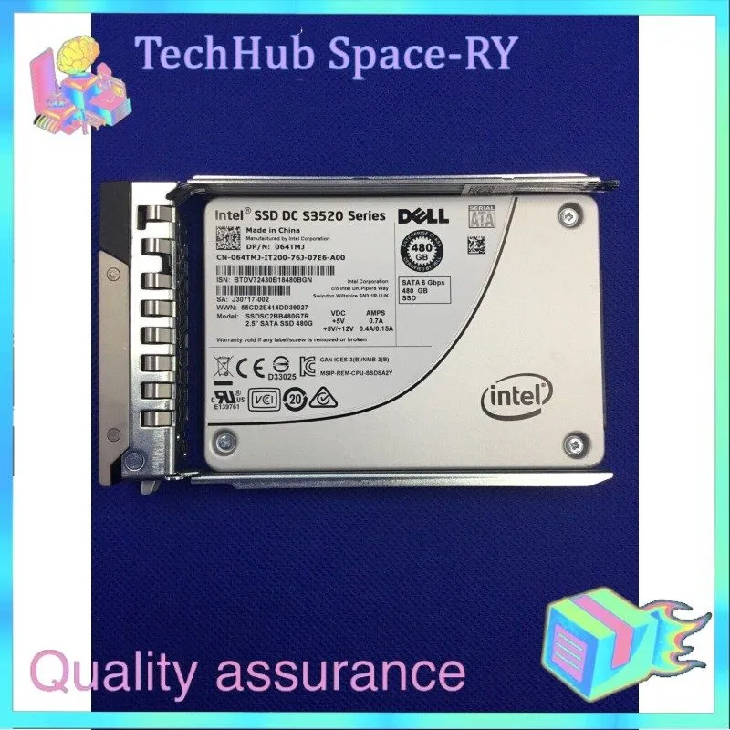 SSD-накопитель 64TMJ для DELL Intel DC S3520 480GB 6Gb/s 2.5INCH SATA SSD 064TMJ