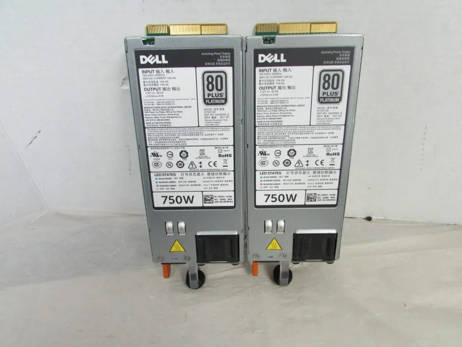 Блок питания Dell PowerEdge R620 R720 R820 T320 Server Power Supply 750W 0F9F51