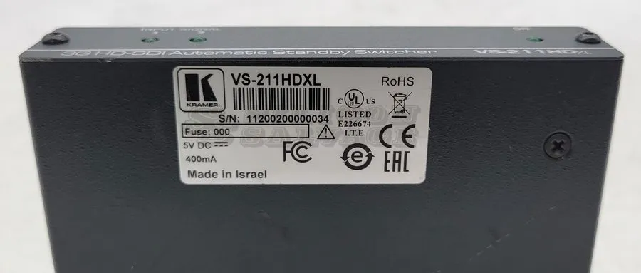 Видеооборудование Kramer VS-211HDxl 2x1:2 3G HD-SDI Automatic Standby Switcher — фото лота 2