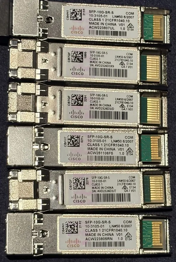 Трансивер Cisco SFP-10G-SR-S 10G SFP+ 850nm LC MMF Transceiver 10-3105-01