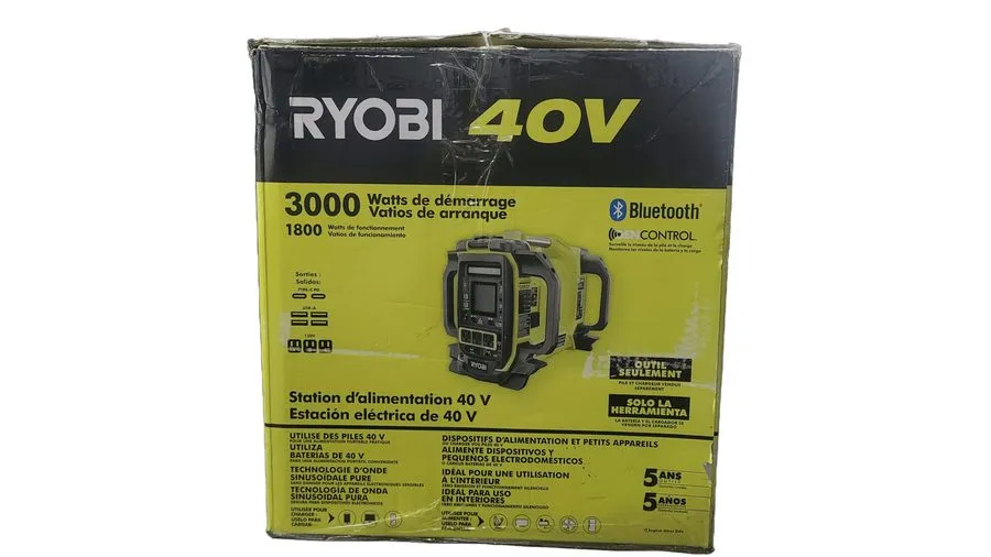 Инвертор RYOBI 40V 1800-Watt Portable Battery Inverter Power Station & 4 Port Ch — фото лота 2
