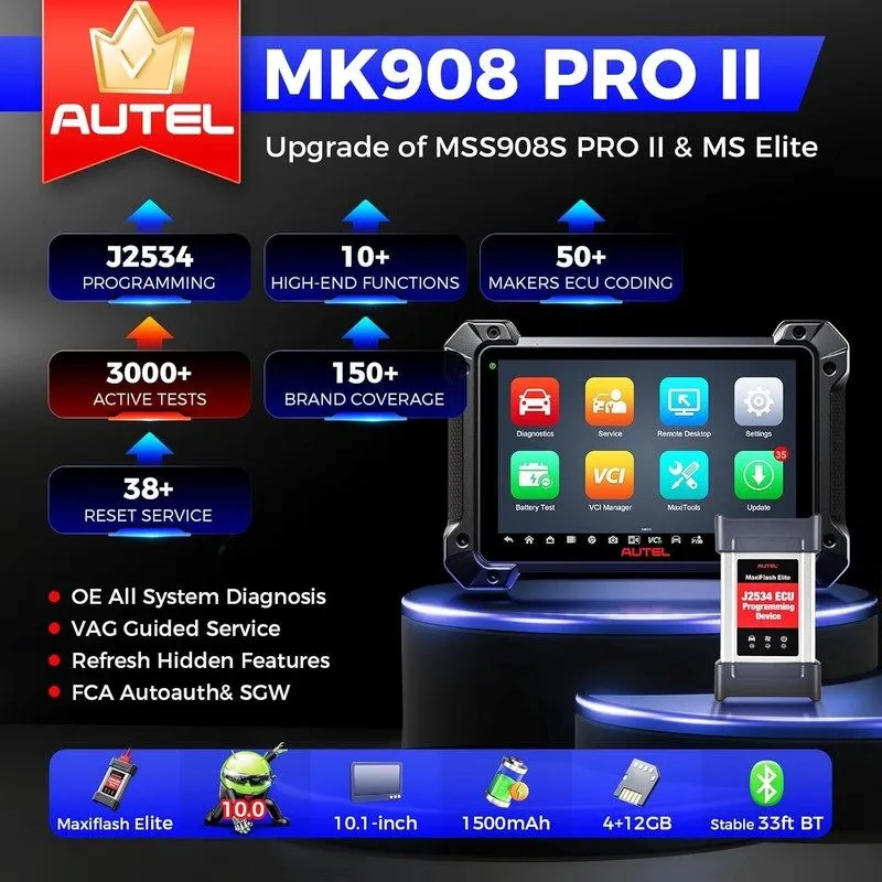 Диагностический сканер Autel MaxiSYS Ultra Elite MK908P MK808 Auto Diagnostic Sc