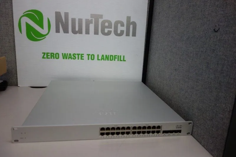 Коммутатор Cisco Meraki MS320-24P 24-Port Gigabit PoE+ Switch w/ 4 × 10GbE SFP+