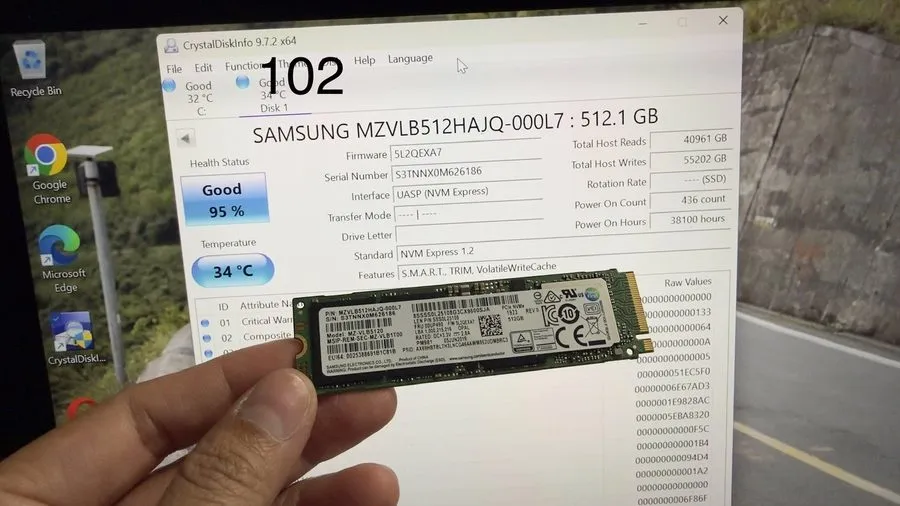 SSD-накопитель SAMSUNG PM981 512GB M.2 NVMe PCIe SSD MZ-VLB5120 Lenovo SSS0L2510
