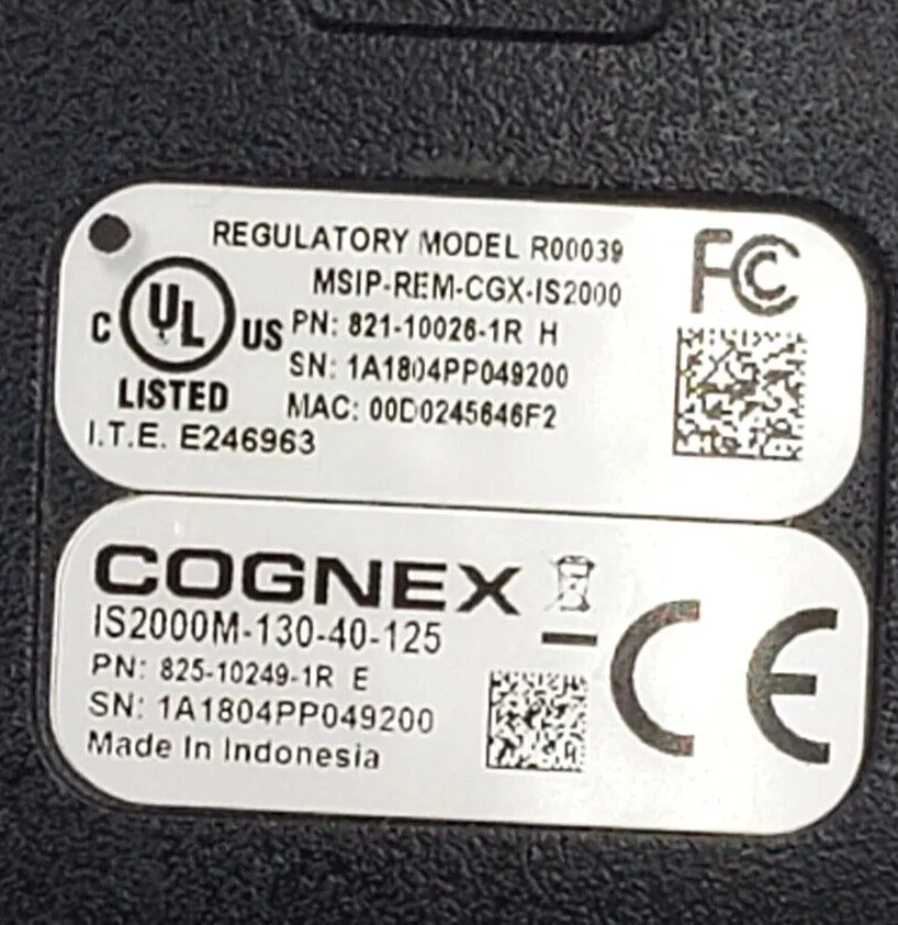 Камера машинного зрения Cognex IS2000M-130-40-125 In-Sight Vision Camera 8mm Len — фото лота 3