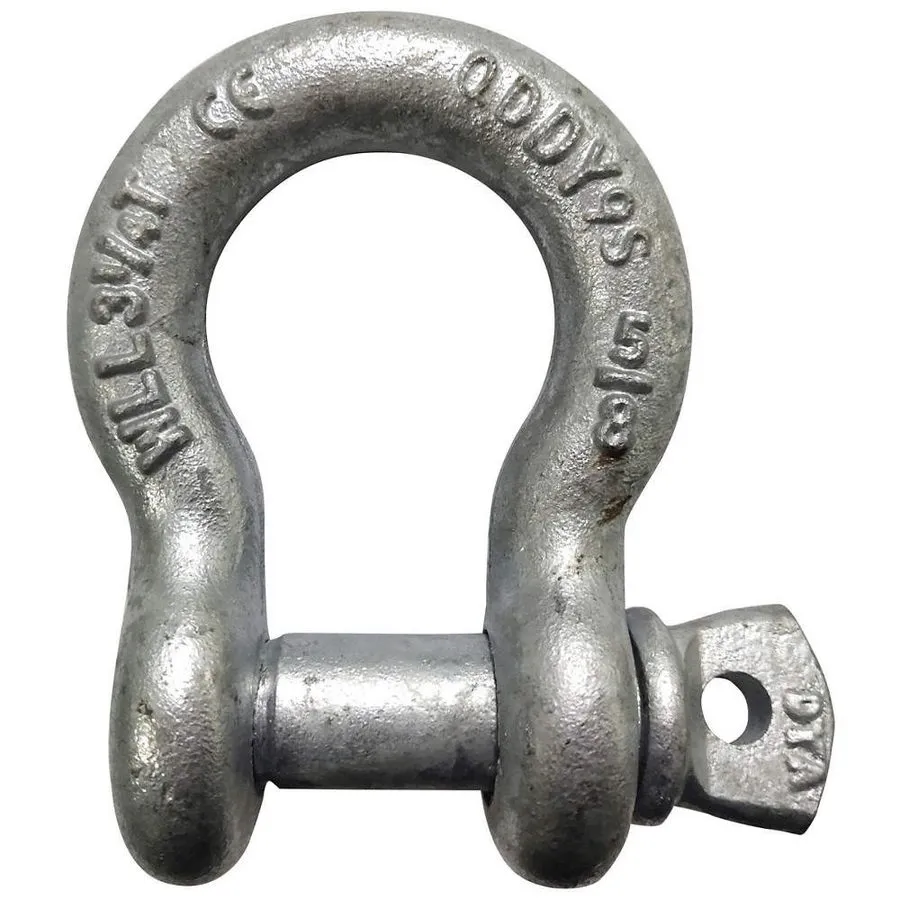 Такелажная скоба GRAINGER APPROVED 55AY09 Anchor Shackle,Screw Pin,5/8" Body Siz — фото лота 1