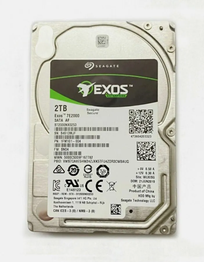 Жёсткий диск Seagate ST2000NX0253 Exos 7E2000 2TB SATA 6Gb/s 7200 RPM 2.5” Hard