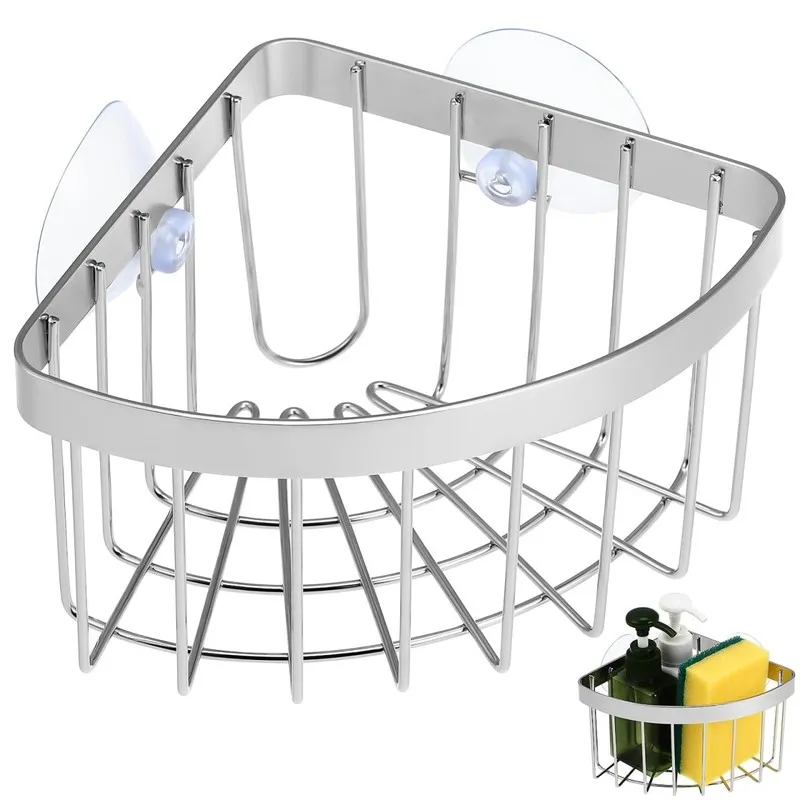 Вакуумная присоска Stainless Steel Sponge Holder Sink Suction Cup Corner Caddy 6