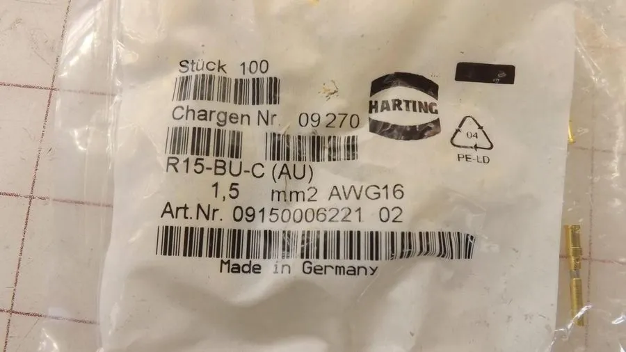 Электронный компонент HARTING R15-BU-C CONTACT CONNECTORS T32136