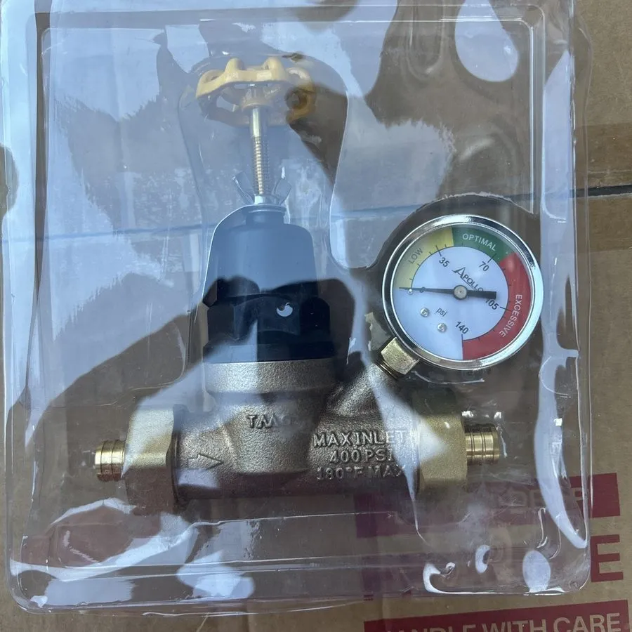 Клапан Apollo PEX APXPRV34WG 3/4” Water Pressure Regulator Reducing VALVE w/Gaug