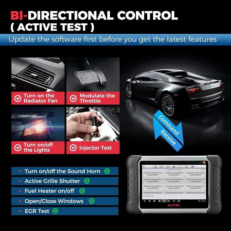 Диагностический сканер Autel MaxiCOM MK808S-TS MK808S IMMO TPMS Key Coding Car D