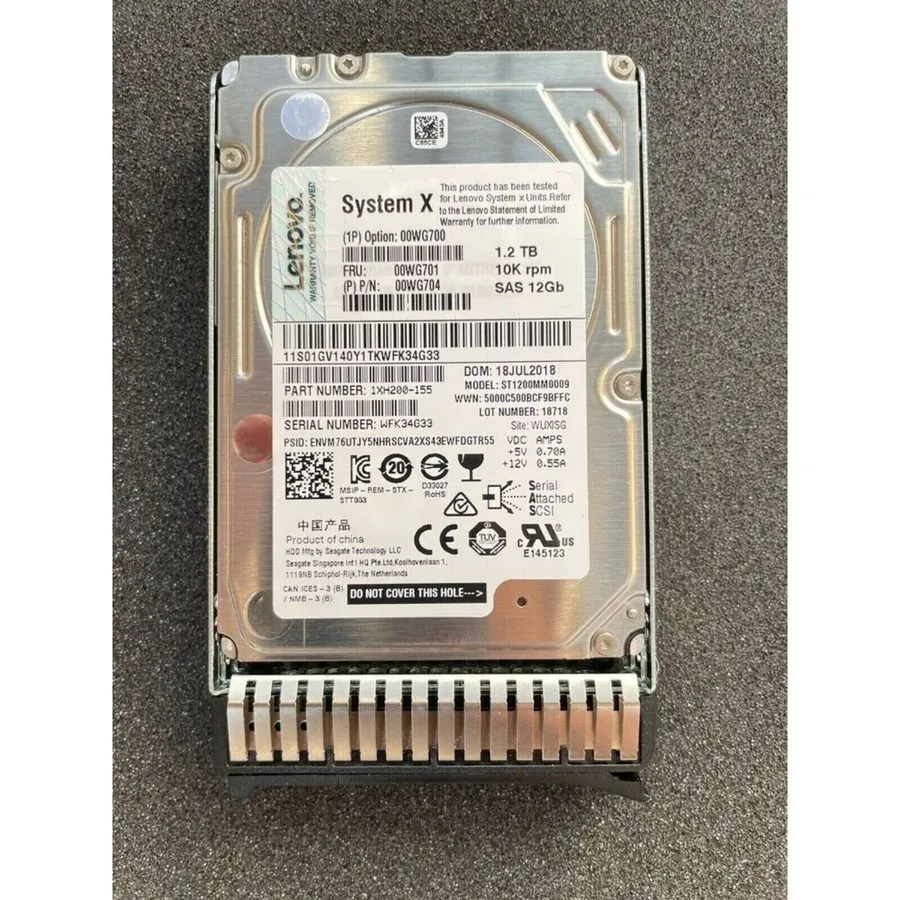 Жёсткий диск Lenovo 1.2TB 00WG700 00WG701 00WG704 10K 12Gbps SAS 2.5" G3HS HDD