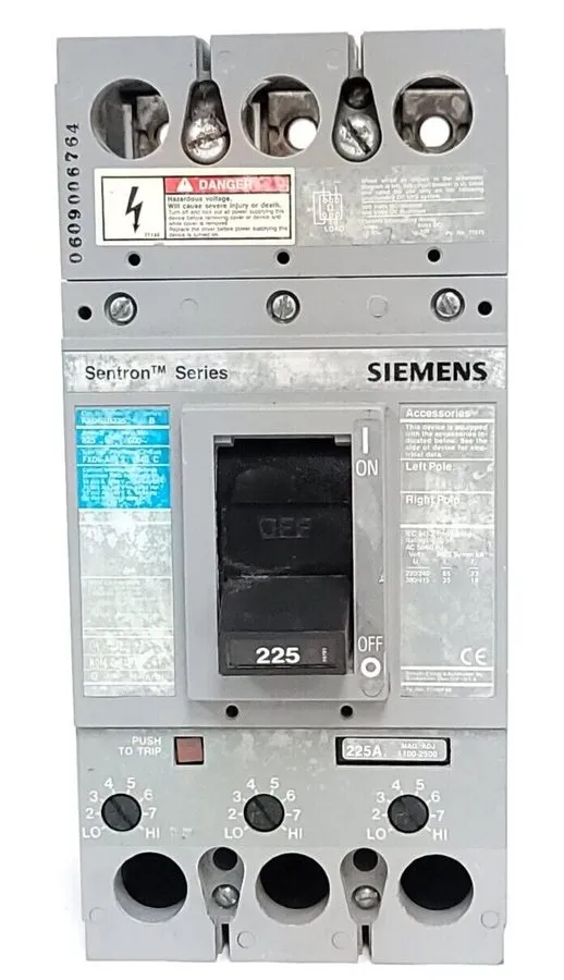 Автоматический выключатель Siemens Sentron FXD63B250 Ser FXD6-A 250 Amp 600 VAC 