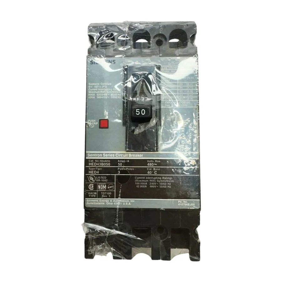Автоматический выключатель Siemens Sentron Seires Breaker HED43B050 3 Pole 50 Am