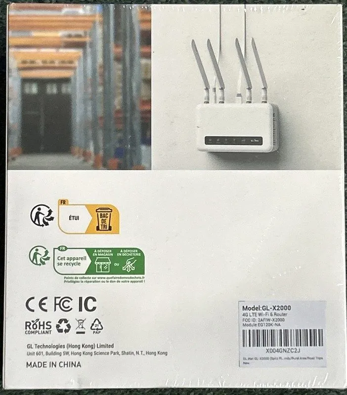 Маршрутизатор GL-X2000(Spitz Plus) Cellular Gateway 4G LTE Router