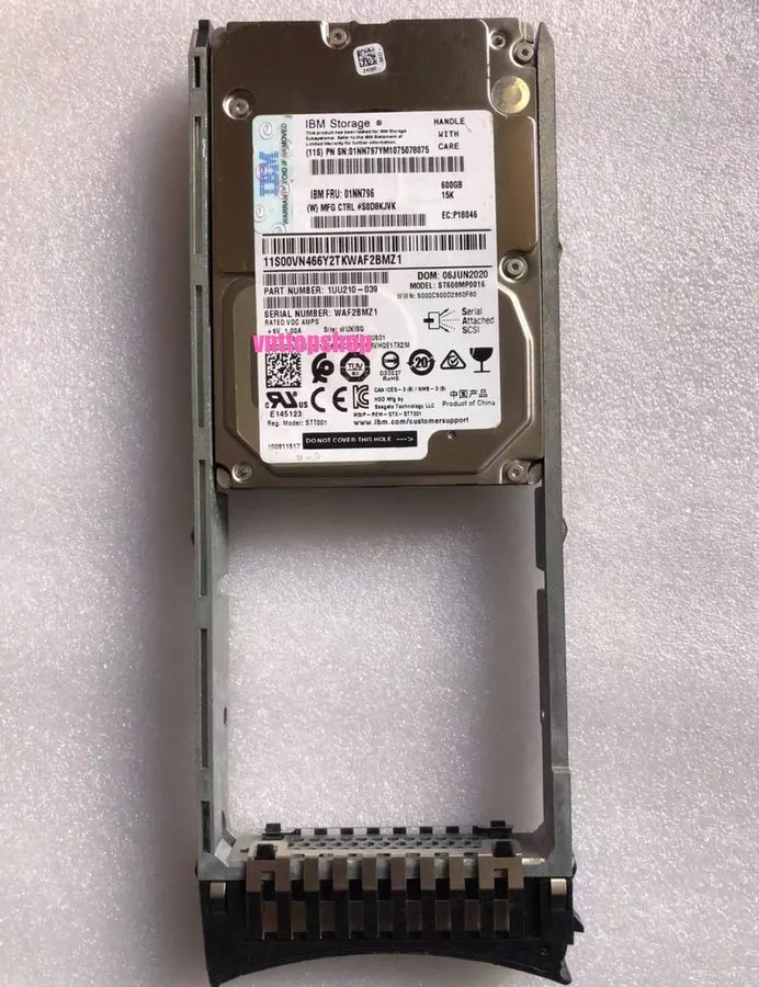 Сервер IBM 600GB 01NN796 01NN797 15K 2.5" SFF SAS 12Gbps Server HDD Hard Drive