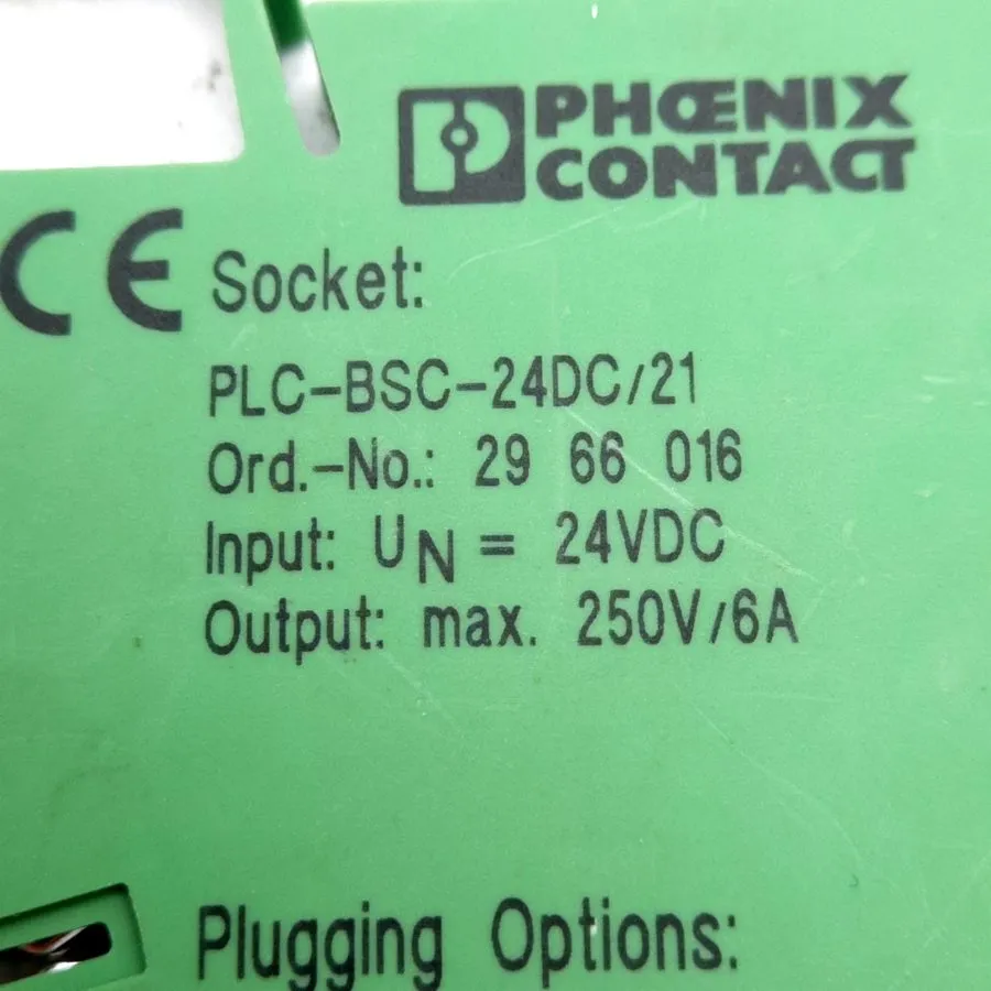 Колодка реле Phoenix Contact 2966016 Relay Socket SPDT 250V 6A, 24VDC Coil, DIN 