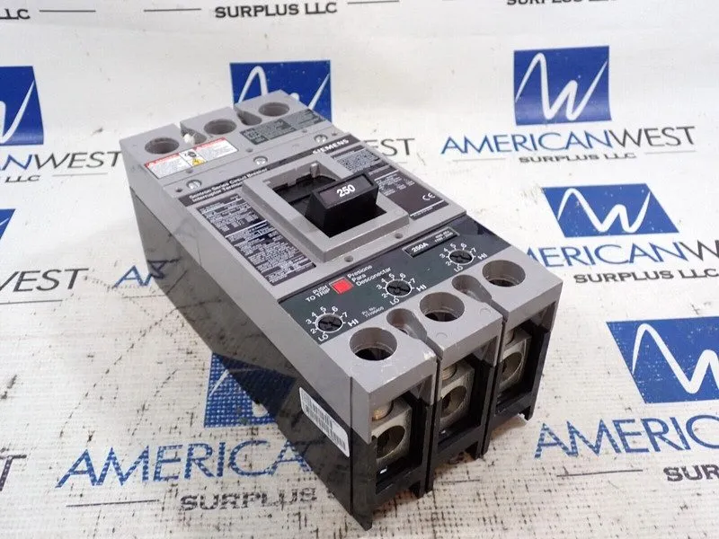 Автоматический выключатель Siemens Sentron HFXD63B250 250 Amp 3 Pole 600 Volt 65