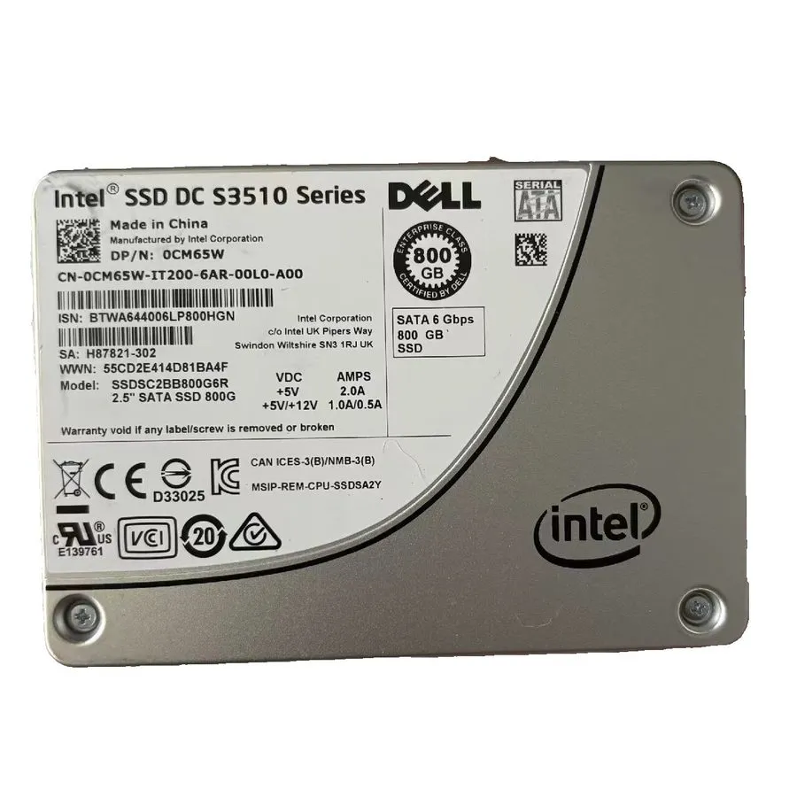SSD-накопитель Dell 0CM65W Intel DC S3510 800GB SSD 2.5" SATA III 6Gb/s MLC SSDS — фото лота 1
