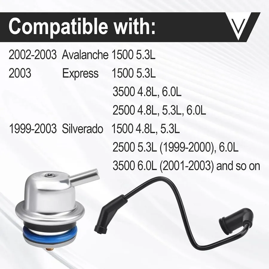 Трубопроводная арматура Fuel Injection Pressure Regulator w/Vacuum Line для for 