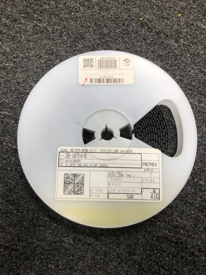 Микросхема Texas Instruments SN74LS08DR Logic IC Reel Quad 2-Input AND Gate 14SO — фото лота 1