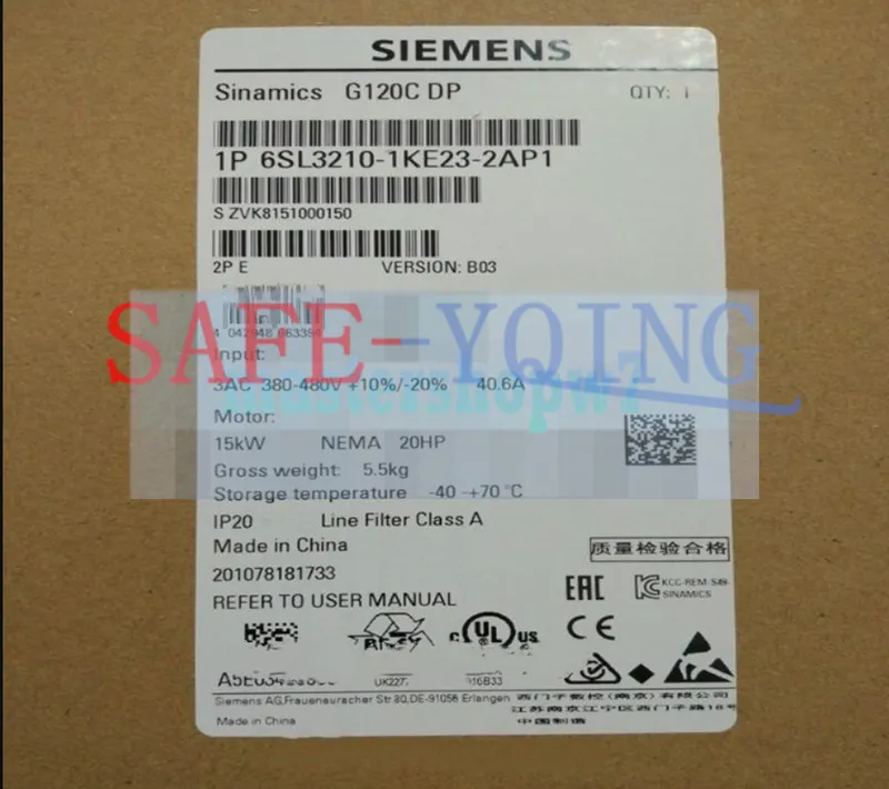Частотный преобразователь Siemens SINAMICS G120 6SL3210-1KE23-2AP1