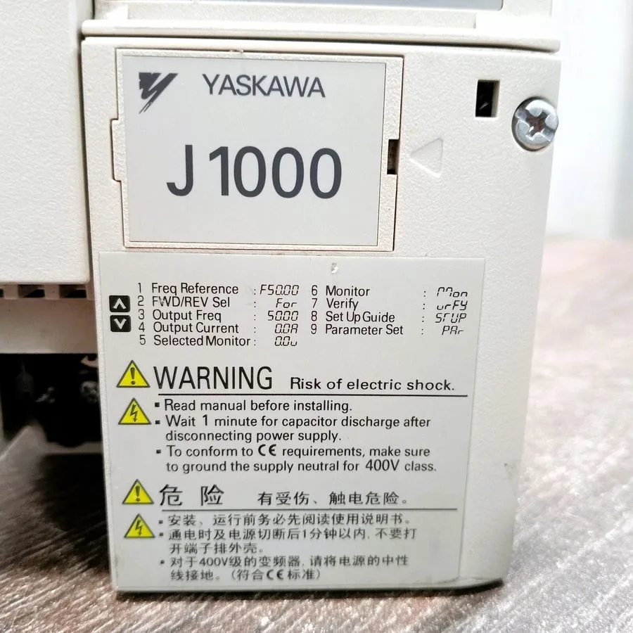 Частотный преобразователь Yaskawa inverter J1000 CIMR-JBBA0006BAA 0.75KW 220V — фото лота 4