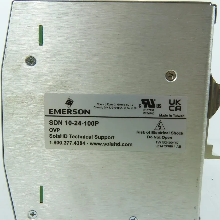 Блок питания Emerson SolaHD SDN 10-24-100P Power Supply 24VDC 10A 240W DIN Rail