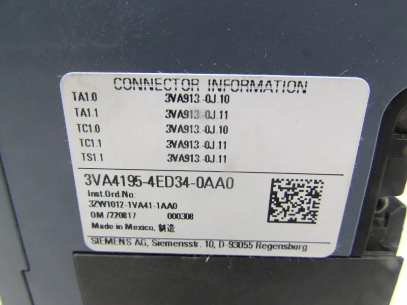 Автоматический выключатель SIemens 3VA4195-4ED34-0AA0 15A 480v 25kA 3P Bolt-on C — фото лота 3