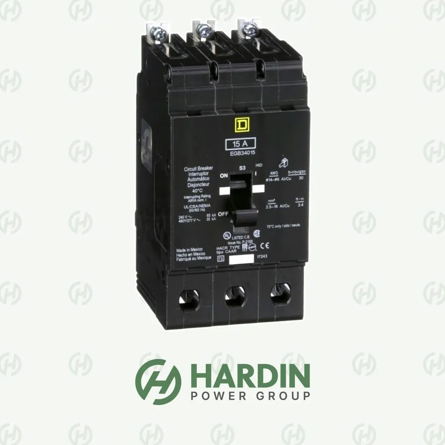 Автоматический выключатель SQUARE D EGB34015 Circuit Breaker,15A,Bolt On,277/480