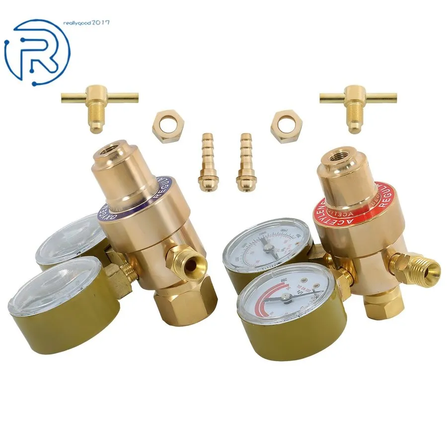 Трубопроводная арматура Oxygen Acetylene Gas Regulator Welding Cutting Torch Dua